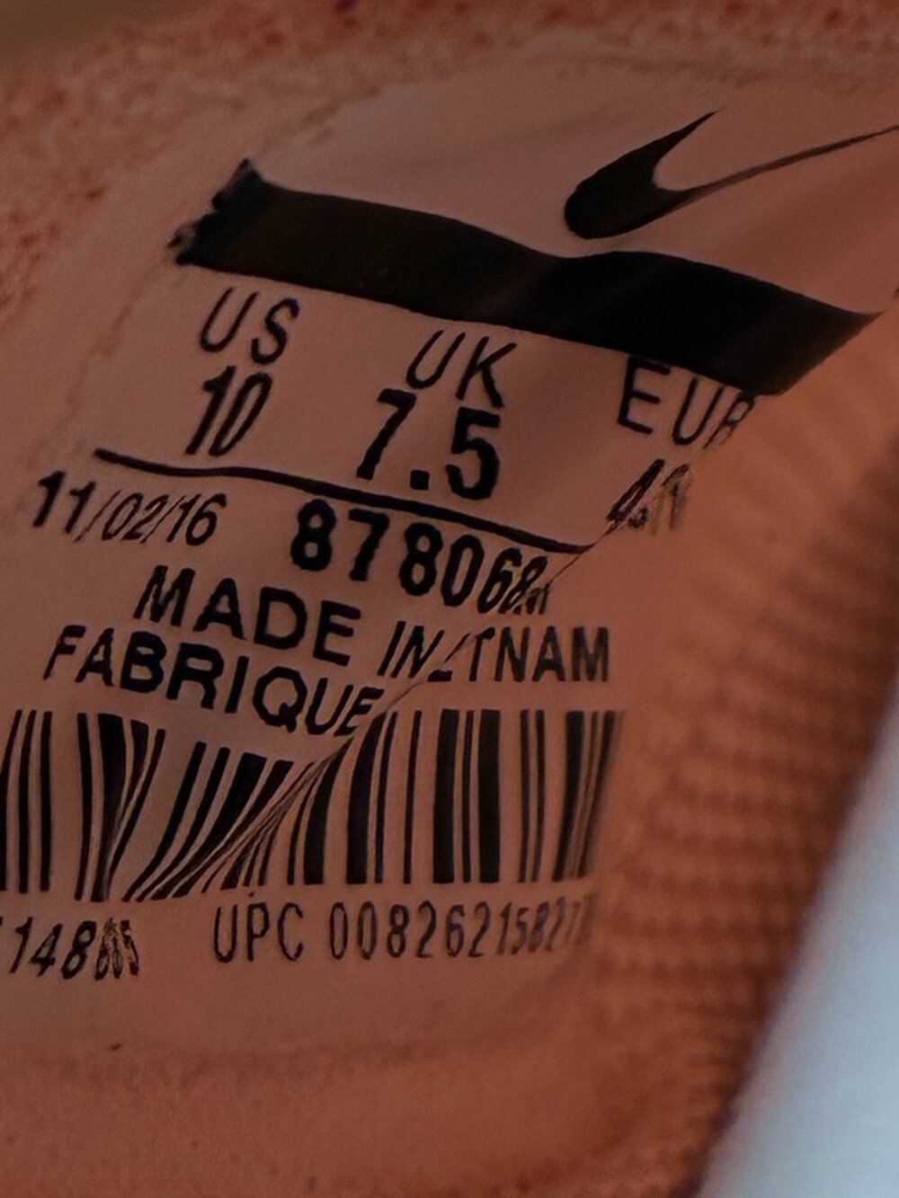 Nike Air Presto Guava Ice Running Shoe Women Size 10 Peach White 878068-803 - Picture 6 of 6